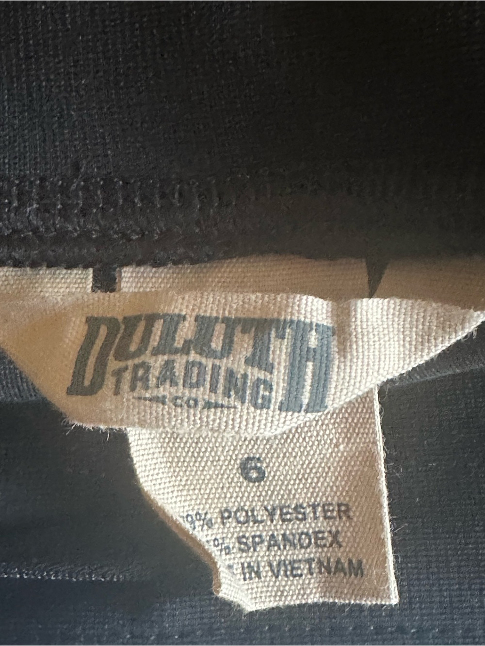Duluth Trading Co Black Midi Skirt with Branded Waist Tag